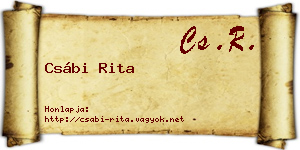 Csábi Rita névjegykártya